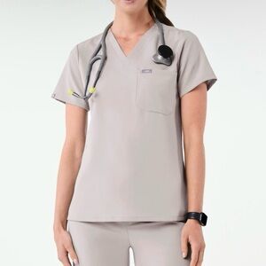 Figs Slate Catarina Scrub Top